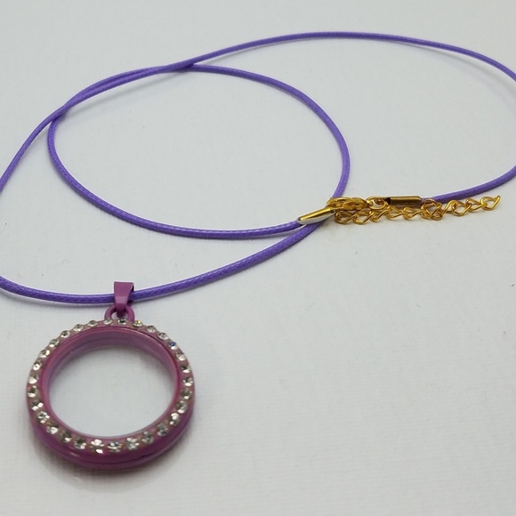 Build Your Own Memory Necklace Purple Locket - Picture 1 of 4